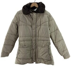 Vintage Walls Blizzard-Pruf Jacket Womens L 16-18‎ Fur Collar Insulated 90s USA